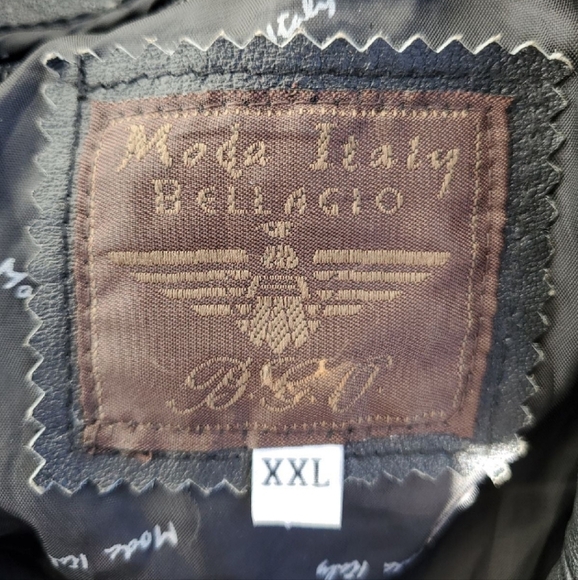 Moda Italy Black Bellagio Leather Jacket - Picture 4 of 8